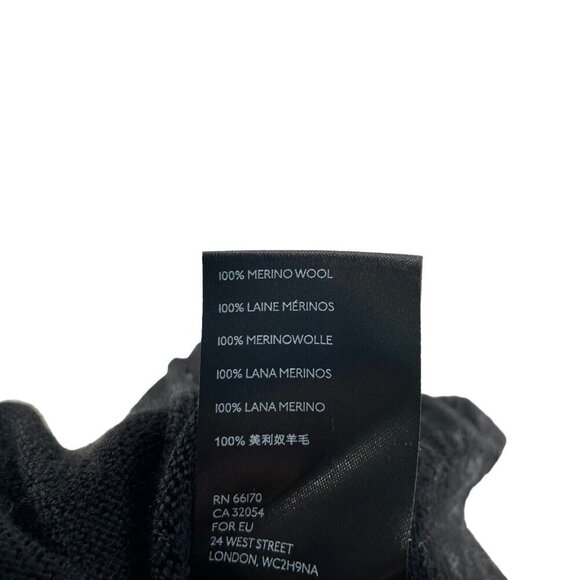 Anthropologie 100% Merino Wool Relaxed Boxy Pullover Sweater Black size Small - Picture 7 of 7